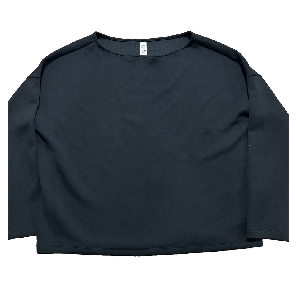 Spanx AirEssentials Women's 1X Boatneck Black Top Lounge Relaxed Soft